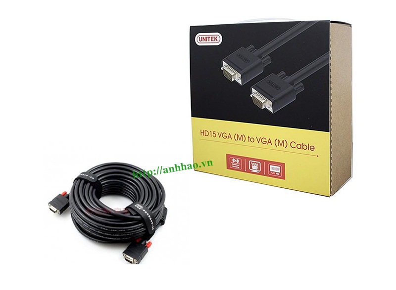 Cáp VGA Unitek dài 30M Y-510 lõi đồng chính hãng